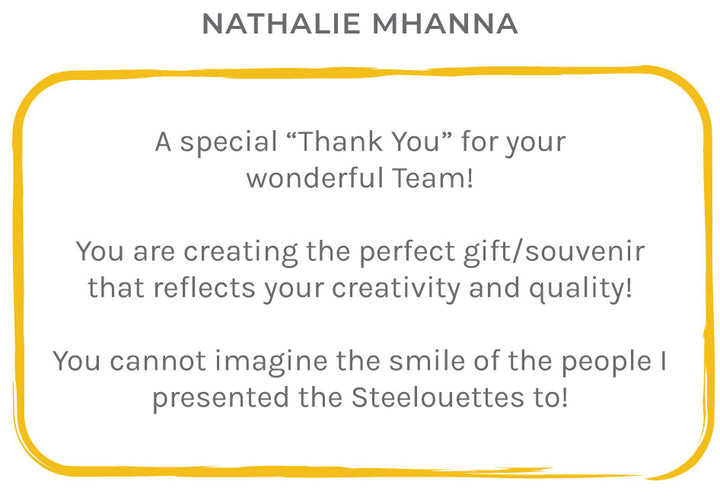 Feedback about Steelouette Customized Steel Gifts and Home Deco