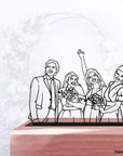 A customized metal family portrait. A great gift idea and home decoration product by Steelouette