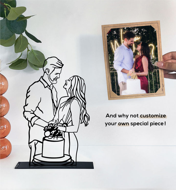 Customized metal family portrait. Great gift and home deco idea by Steelouette