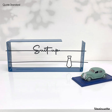 A customized quote metal statue or product. A great gift idea and home decoration product by Steelouette