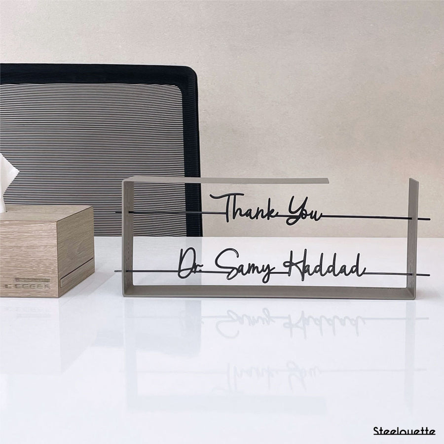 A customized quote metal statue or product. A great gift idea and home decoration product by Steelouette