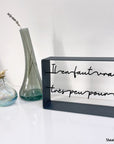 A customized quote metal statue or product. A great gift idea and home decoration product by Steelouette
