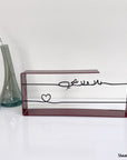 A customized quote metal statue or product. A great gift idea and home decoration product by Steelouette