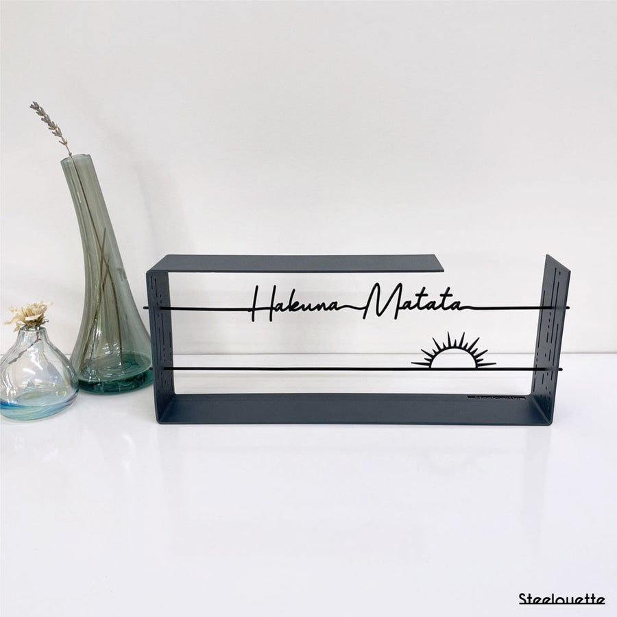 A customized quote metal statue or product. A great gift idea and home decoration product by Steelouette