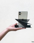 A customized idea, phone holder or steel product. A great gift idea and home decoration product by Steelouette.