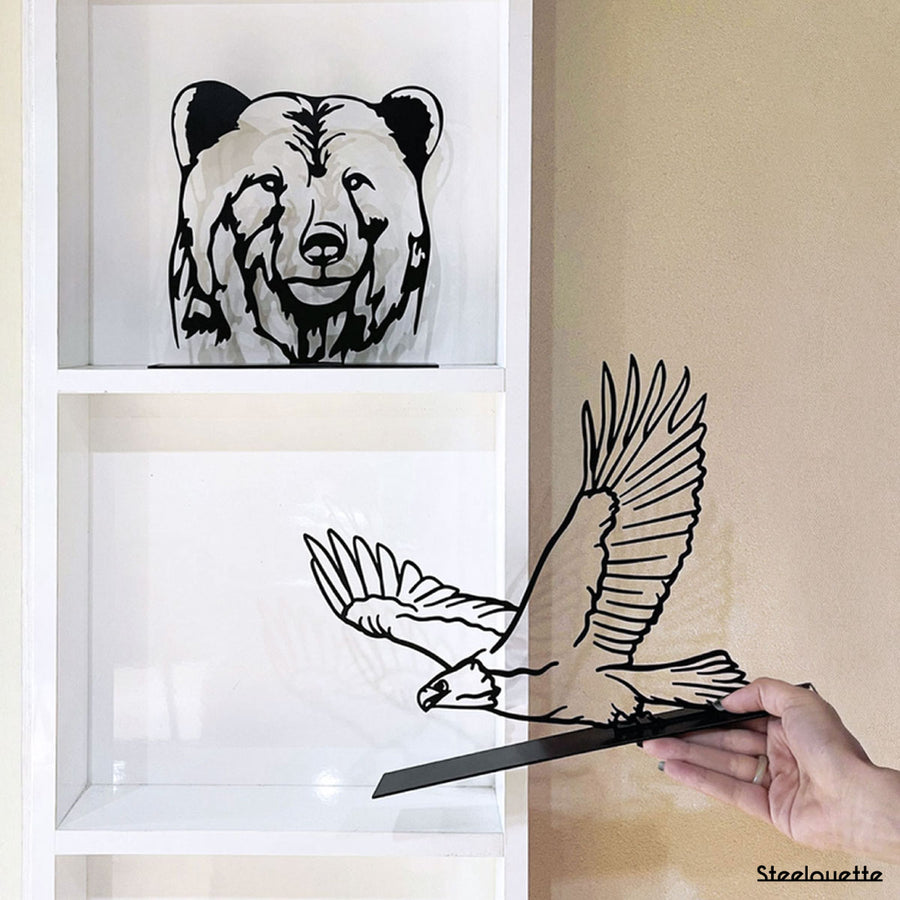 Steelouette customized totem decorative piece for your Scouts chef or cheftaine, bear and eagle designs