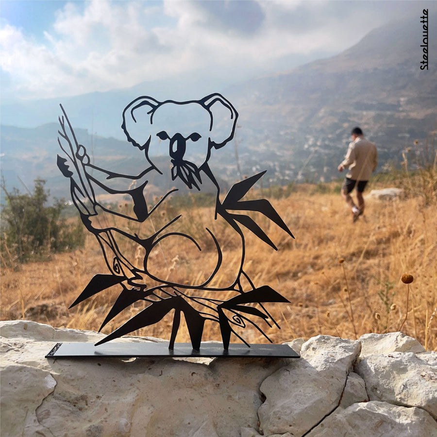 Steelouette customized totem decorative piece for your Scouts chef or cheftaine, koala design