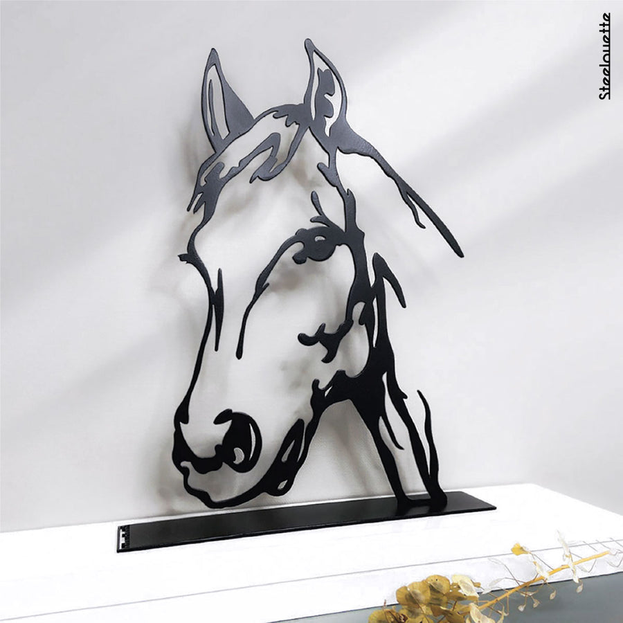 Steelouette customized totem decorative piece for your Scouts chef or cheftaine, horse design