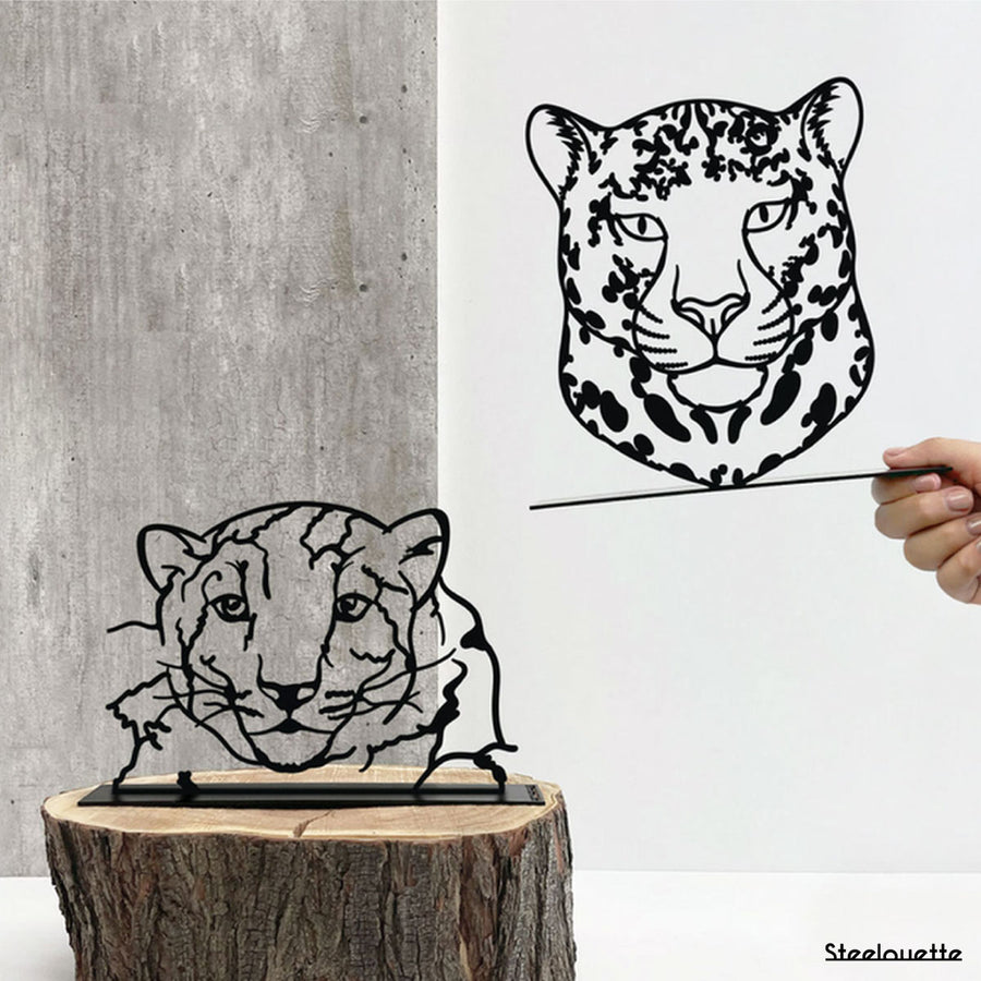 Steelouette customized totem decorative piece for your Scouts chef or cheftaine, tiger and leopard designs