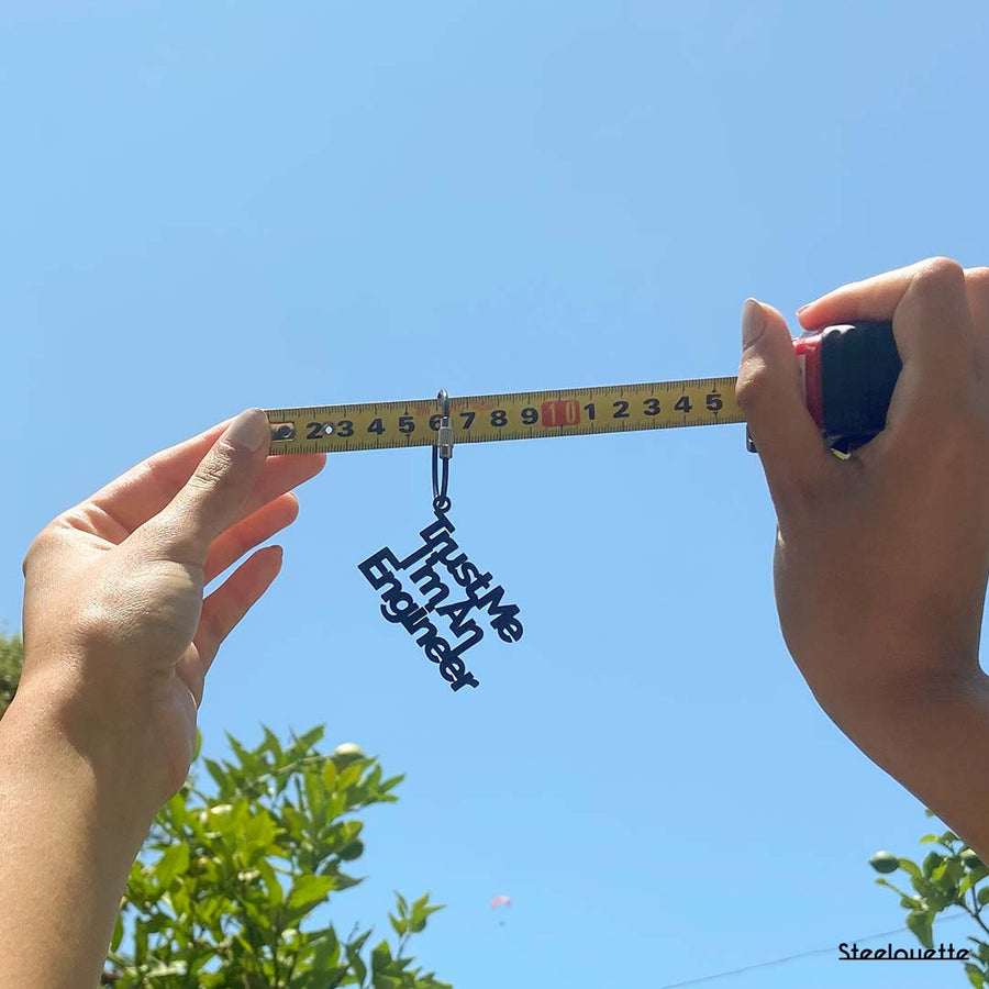 A keychain representing an engineering motto. A great gift idea for your engineer friend. Designed by Steelouette 