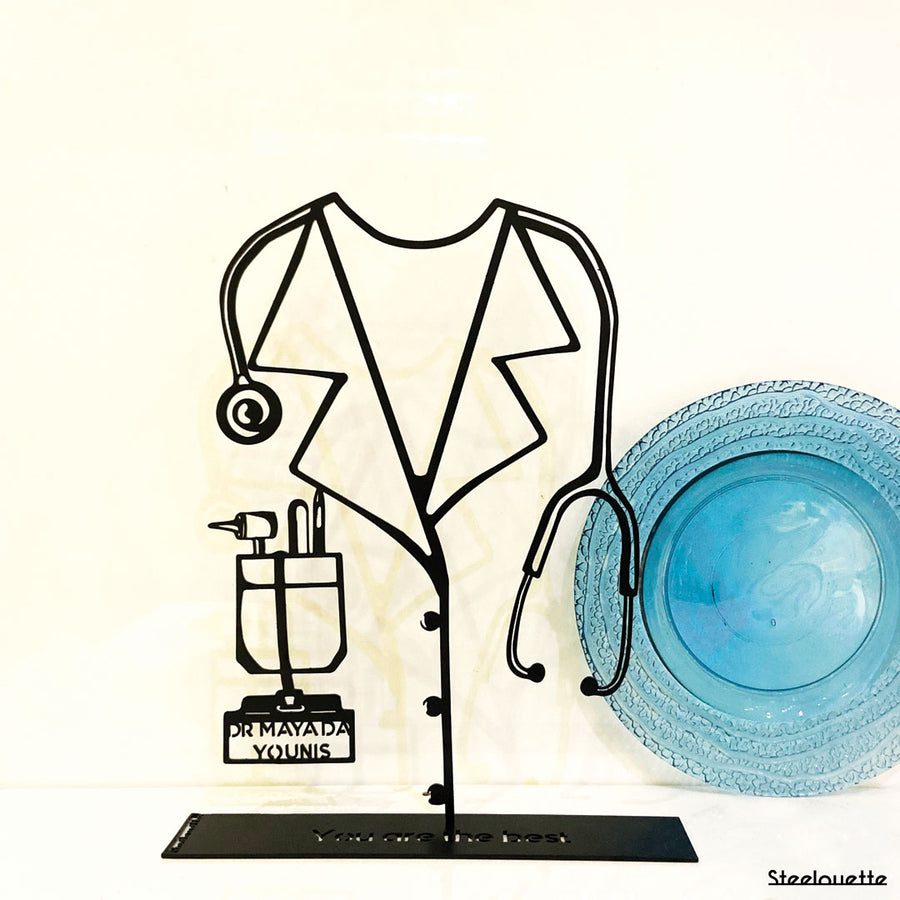 Customized useful gift for a doctor to decorate their office or home. Modern gift created by Steelouette Lebanon