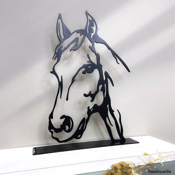 Steel decorative gift item featuring a horse totem
