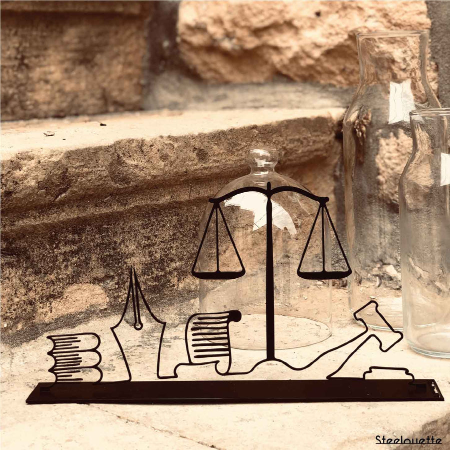 Customized useful gift for lawyers to decorate their office or home. Modern gift created by Steelouette Lebanon