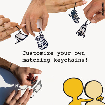Customize your own matching keychains with Steelouette