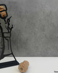 Steel decorative gift item featuring a bottle of champagne... so cheers!