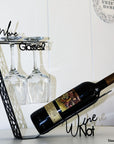 Modern design wine holder made of steel. A great gift idea for wine lovers and an original home decoration product by Steelouette.