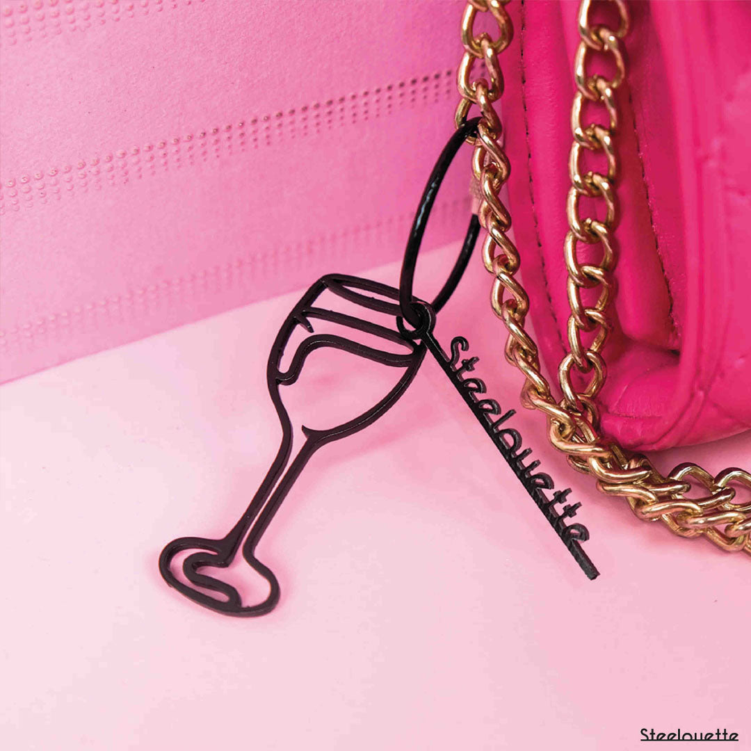 Wine keychain steelouette