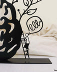 Steel decorative gift item featuring the human brain and mind psychologists study