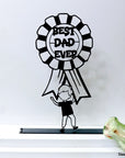 Steel decorative and gift item with the phrase 'Best Dad Ever', perfect for Father's Day or as a gift for a beloved dad.