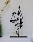 Steel decorative gift item featuring the Libra zodiac sign