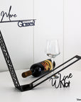 Modern design wine holder made of steel. A great gift idea for wine lovers and an original home decoration product by Steelouette.
