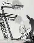 Modern design wine holder made of steel. A great gift idea for wine lovers and an original home decoration product by Steelouette.